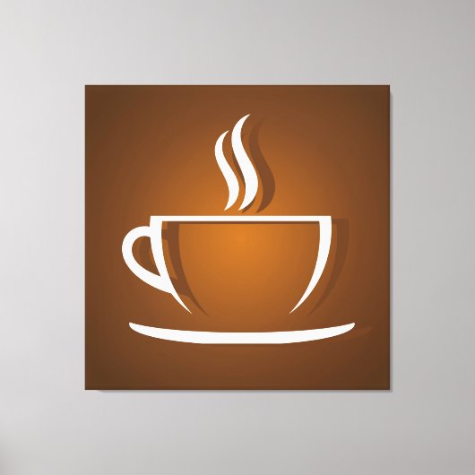 Coffee cup brown canvas afdruk (Voorkant)