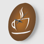 Coffee cup brown grote klok (Hoek)