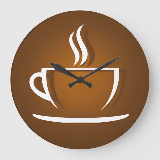 Coffee cup brown grote klok (Voorkant)