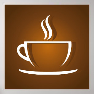 Coffee cup brown poster