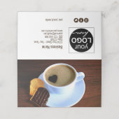 Coffee Cup Cookie Heart Shaped Foam Gift Kaart (Buitenkant ongevouwen)