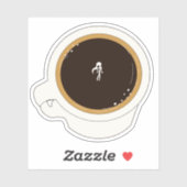 Coffee Cup Diver Sticker (Vel)