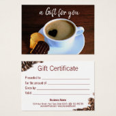 Coffee Cup Heart Shaped Foam Cookie Gift Kaart