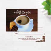 Coffee Cup Heart Shaped Foam Cookie Gift Kaart