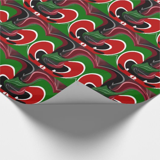 Coffee cup Kenya Flag Hakuna Matata Cadeaupapier (Hoek)