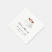 Coffee Cup Love is het brouwen van koppels huwelij Servet (Hoek)