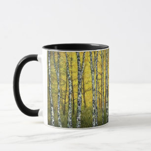 Coffee Cup Mok Acadia Forest Birch Trees