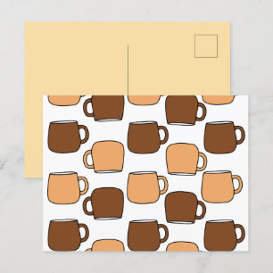 Coffee Cup patroon Briefkaart