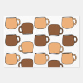 Coffee Cup patroon Inpakpapier Vel (Voorkant)