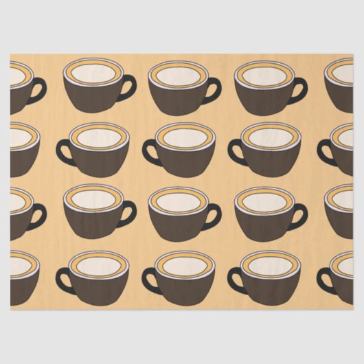 Coffee Cup Pattern Tissuepapier (Voorkant)