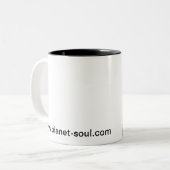 Coffee cup Planet Soul CVR, www.planet-soul.com Tweekleurige Koffiemok (Voorkant links)