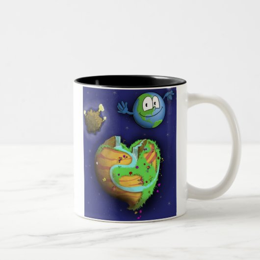 Coffee cup Planet Soul CVR, www.planet-soul.com Tweekleurige Koffiemok (Rechts)