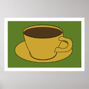 Coffee Cup Pop 1970 Art poster