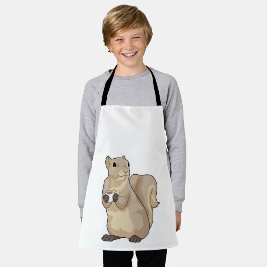 Coffee Cup Schort (Gedragen)