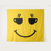 Coffee Cup Smile Wandkleed (Voorkant (horizontaal))