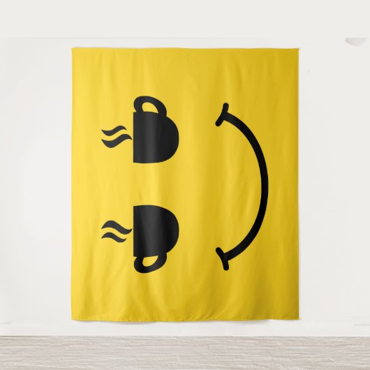 Coffee Cup Smile Wandkleed (Voorkant)