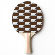 Coffee Cups Ping Pong Paddle