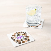 COFFEE & CUSSIN' van Jeff Willis Art Vierkante Kartonnen Onderzetter (Insitu)