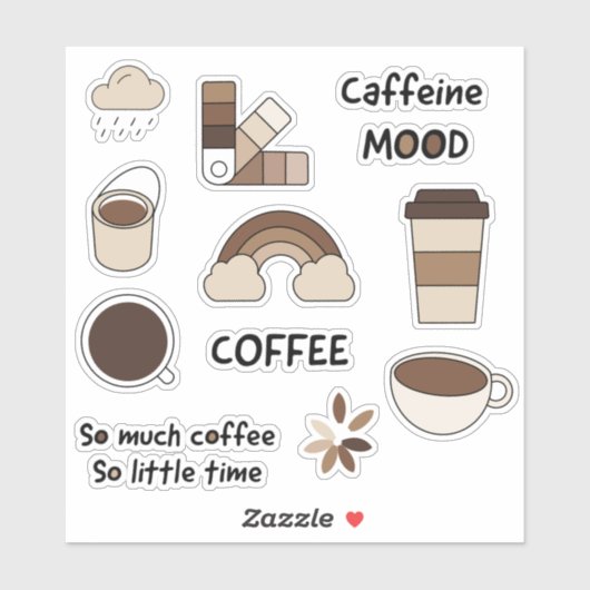 Coffee Cute Sticker pack (Vel)