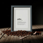 Coffee Definition Poster | Dictionary Style