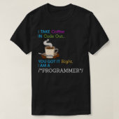 Coffee Developer Software Engineer Programmer Nerd T-shirt (Design voorkant)