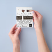 Coffee Display, Barista, Café, Coffeehouse Advert Flyer (Hand)