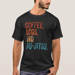 Coffee Dogs Jiu Jitsu BJJ Retro Coffee Dog T-shirt