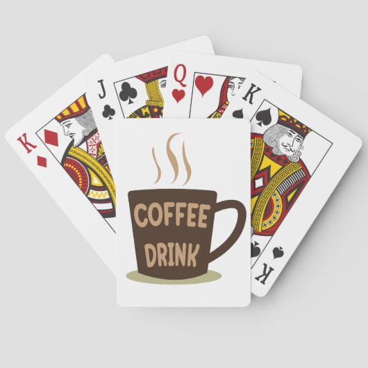 Coffee Drink Cup Pokerkaarten (Achterkant)