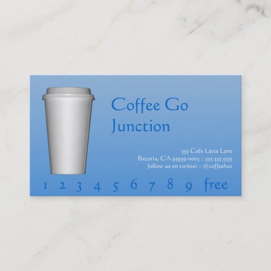 Coffee Drink Punch / Loyalty Card (Voorkant)
