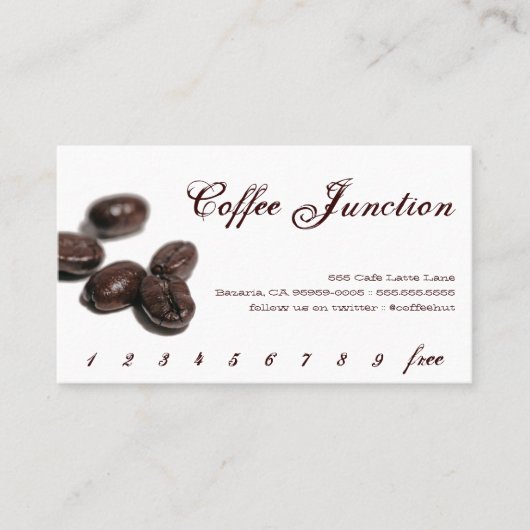 Coffee Drink Punch / Loyalty Card (Voorkant)
