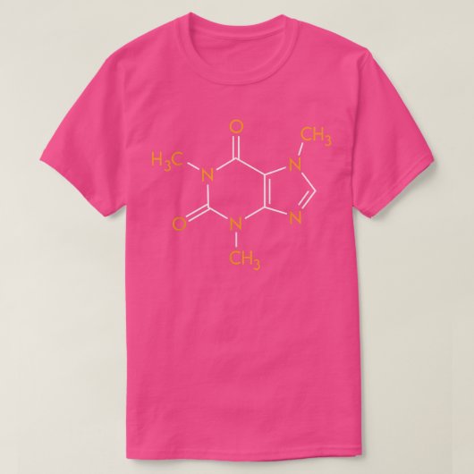 Coffee Drinker Caffeine Structurele koffieformule T-shirt (Design voorkant)