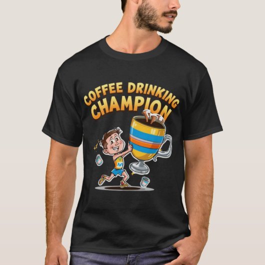 Coffee Drinking Olympics T-Shirt - Caffeine (Devant)