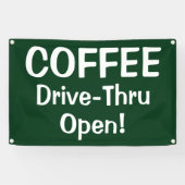 COFFEE Drive-Thru Open! Banner (Horizontaal)