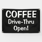 COFFEE Drive-Thru Open! Banner (Horizontaal)
