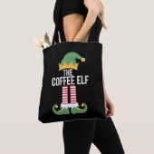 Coffee Elf Family Matching Group Kerstmis Draagtas (Dichtbij)