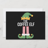 Coffee Elf Family Matching Group Kerstmis Feestdagenkaart (Voorkant)