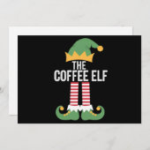 Coffee Elf Family Matching Group Kerstmis Feestdagenkaart (Voorkant / Achterkant)