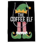 Coffee Elf Family Matching Group Kerstmis Medium Cadeauzakje (Voorkant)