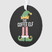 Coffee Elf Family Matching Group Kerstmis Ornament (voorkant)
