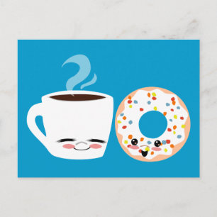 Coffee- en Doughnut-pels Briefkaart