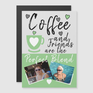 Coffee en Friends green foto's fridge magnet Magnetische Uitnodiging