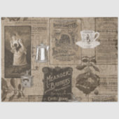 Coffee Ephemera  Adverteren ontkoppeling van kunst Tissuepapier (Voorkant)