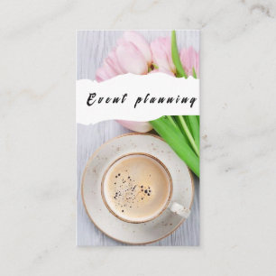 Coffee Event Planning Carte de visite moderne