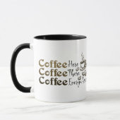 Coffee Everywhere Ceramic Mug for Coffee Lovers (Gauche)