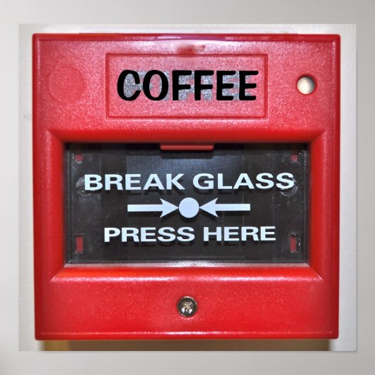 COFFEE FIRE ALARM POSTER (Voorkant)