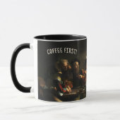 Coffee First! Caravaggio Mug - Custom Name (Gauche)
