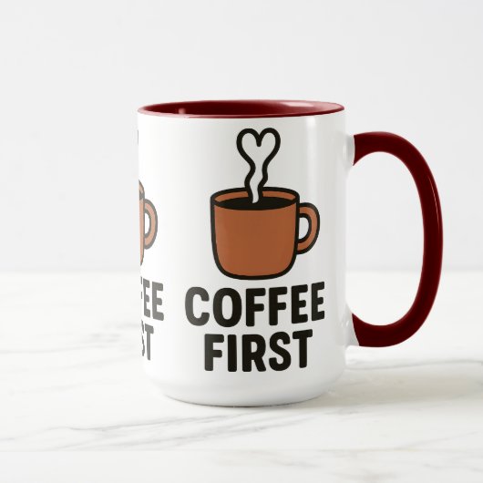 Coffee First Ceramic Mug (Droite)