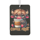 Coffee First Coffee Lover Gifts Luchtverfrisser (Achterkant)