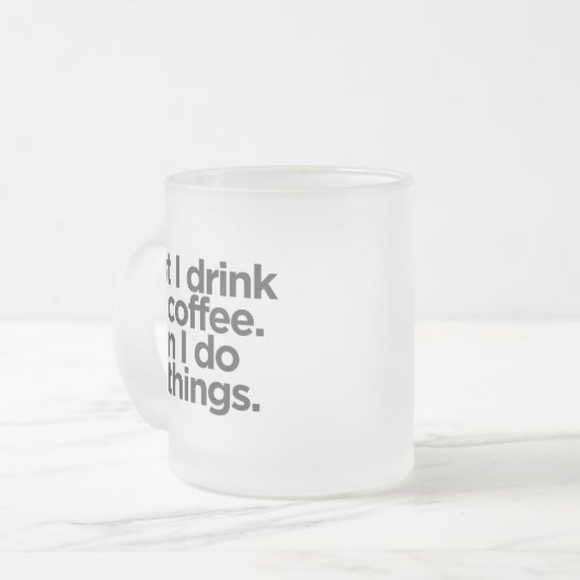 Coffee First Frosted Glass Mug (Devant gauche)