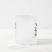 Coffee First Frosted Glass Mug (Centre)